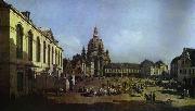 Bernardo Bellotto The New Market Square in Dresden Seen from the Judenhof Norge oil painting reproduction